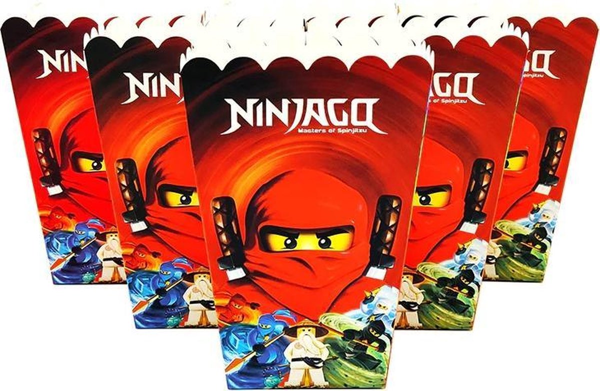 Lego Ninjago 8 Popcorn Doosjes | Uitdeeldoosjes |Kinderfeestjes